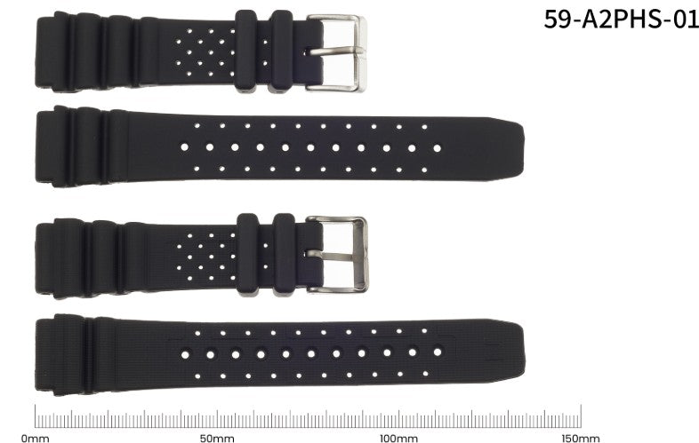 Citizen sukeltajankellon kumiranneke musta 20mm 59-A2PHS-01