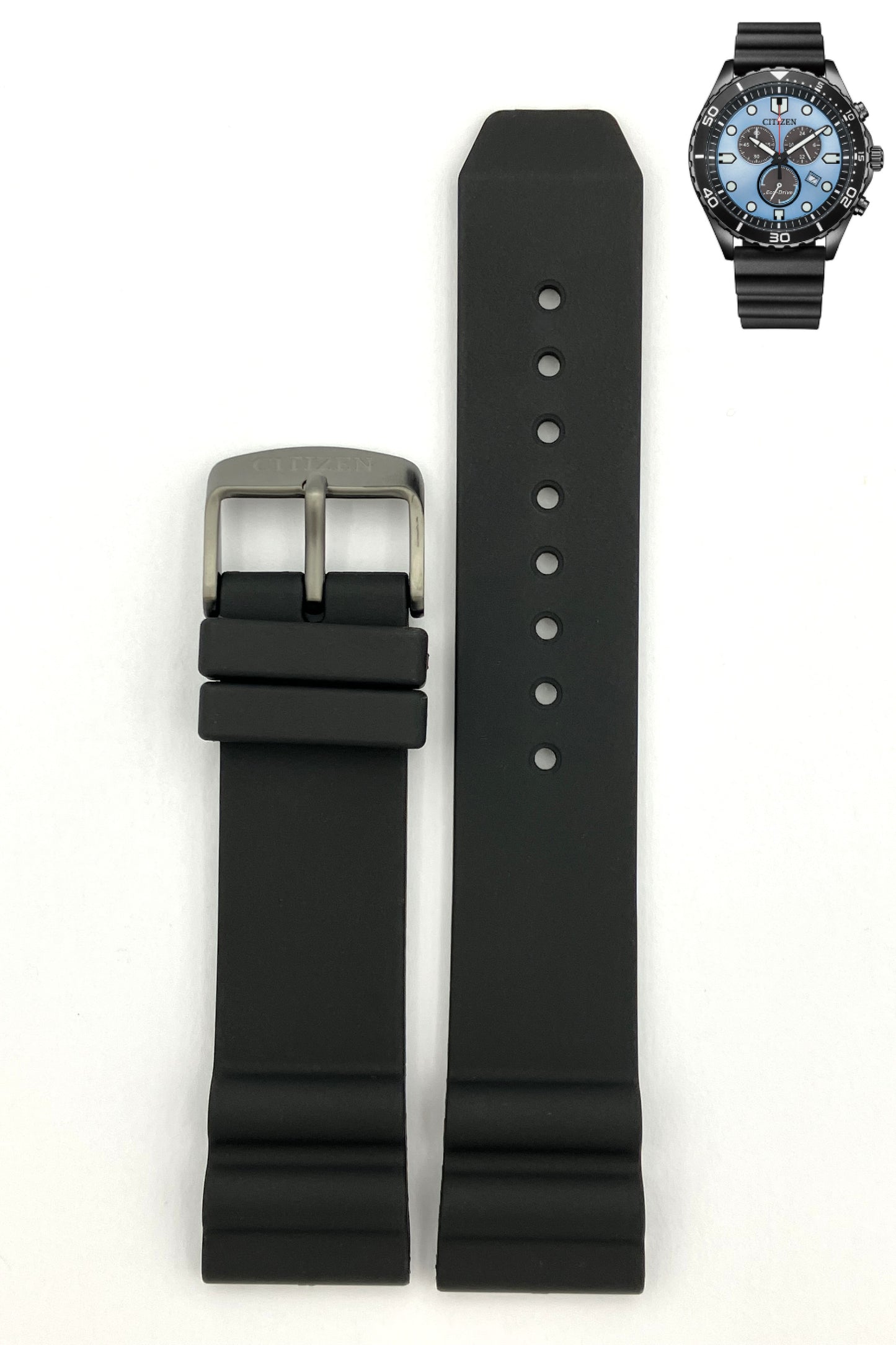 Citizen AT2567-18L kumiranneke musta 22mm 59-A2W9G-04