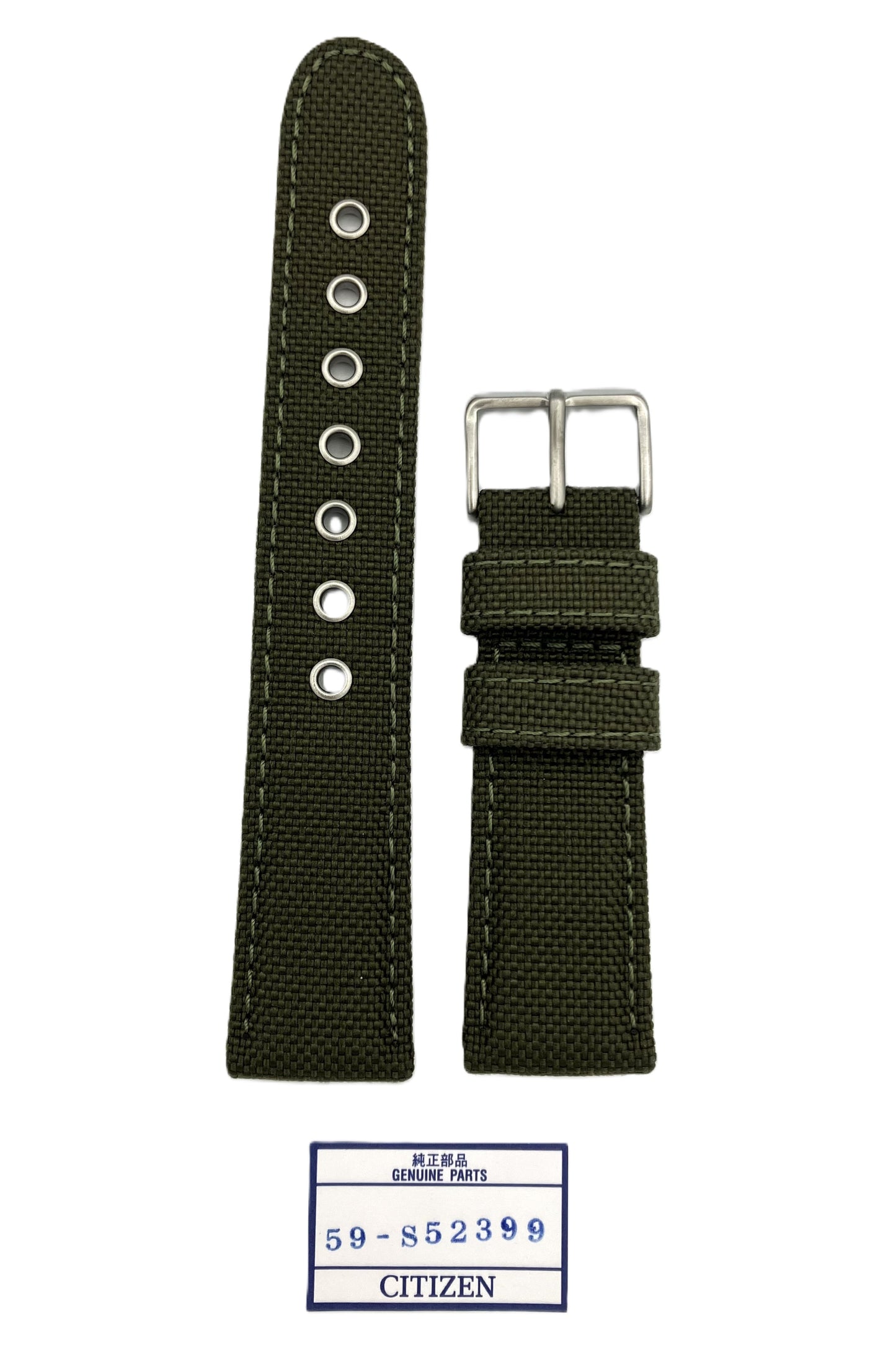 Citizen BV1080/CA0250 vihreä nailonranneke 22mm 59-S52399