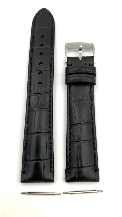 Oris 7578 Leather strap black 18mm 07 5 18 11
