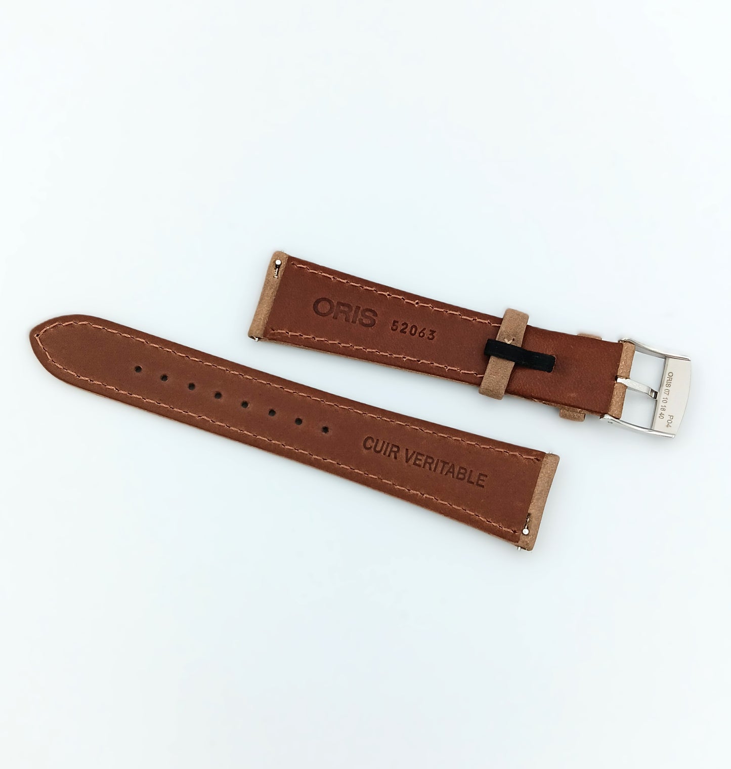 Oris 7741 nahkaranneke ruskea 20mm 07 5 20 63