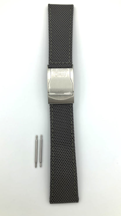Oris 7705 textile strap grey with clasp 23mm 07 5 23 17FC