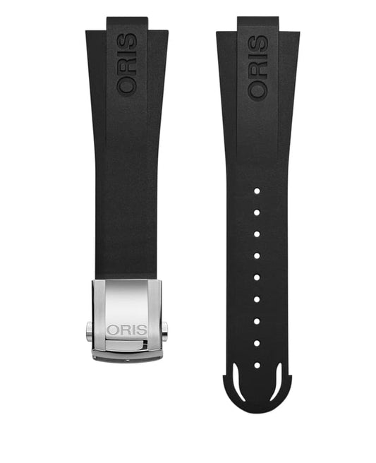 Oris 7766 Rubber strap black with clasp 07 4 22 64FC