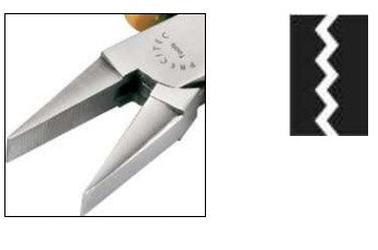 Flat nose pliers - serrated anti-skid interior MSA11.809