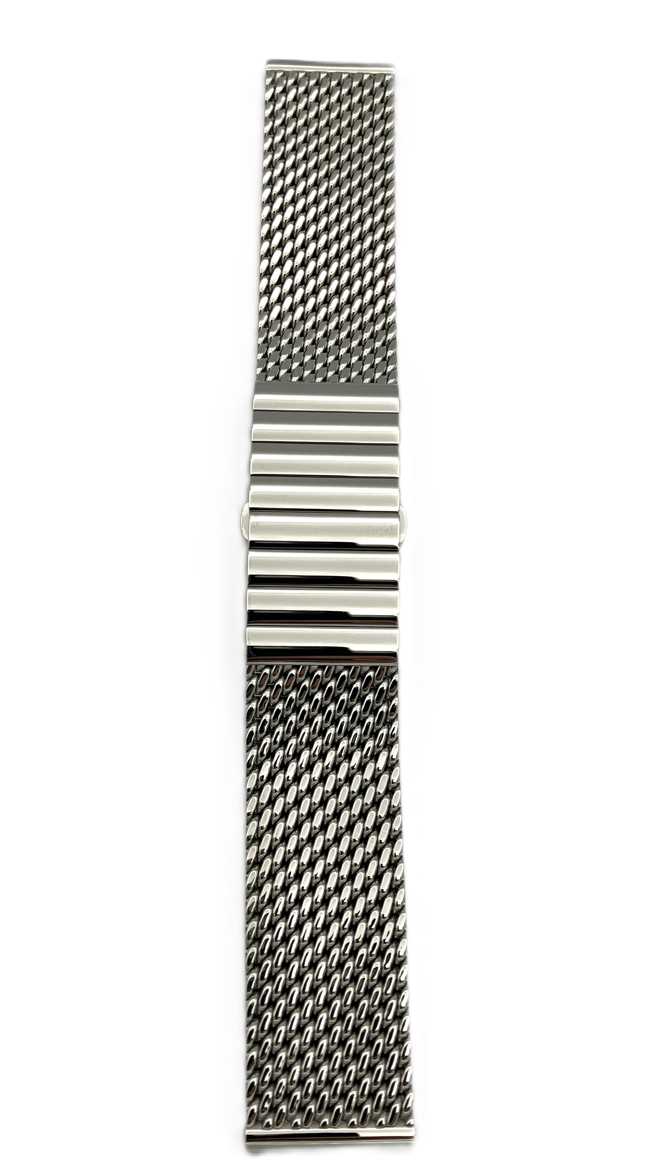 Mesh bracelet polished 20mm x 150mm - STAIB – Watch Service Finland