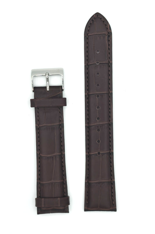 Leather strap brown alligator grain 20mm 1513280