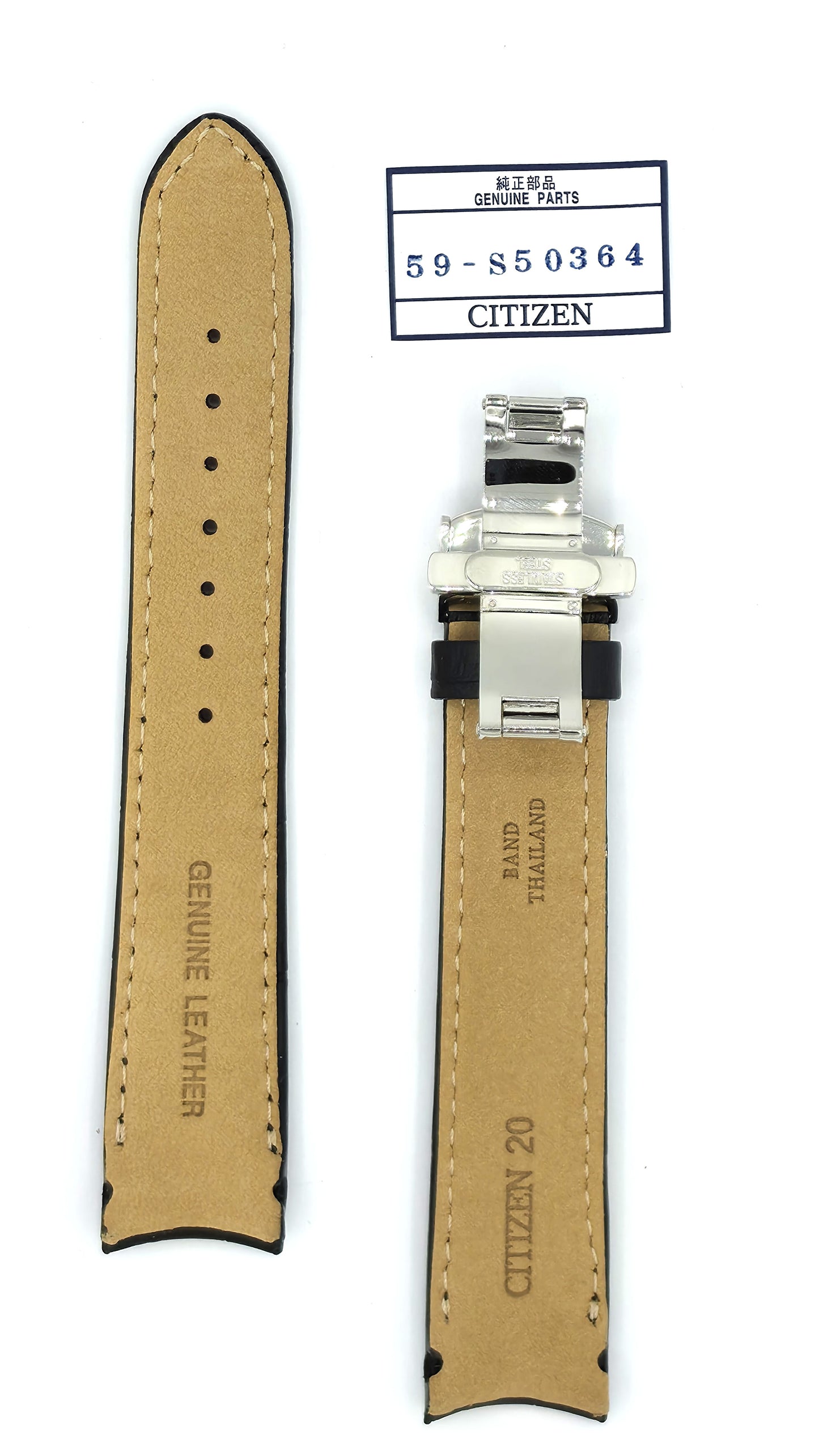 Citizen BL8000-03A Musta Nahkaranneke Linkkulukolla 59-S50364