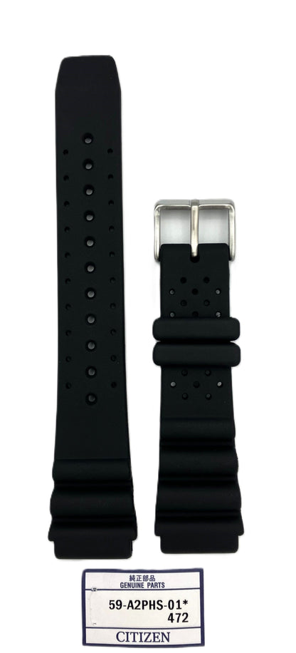 Citizen sukeltajankellon kumiranneke musta 20mm 59-A2PHS-01