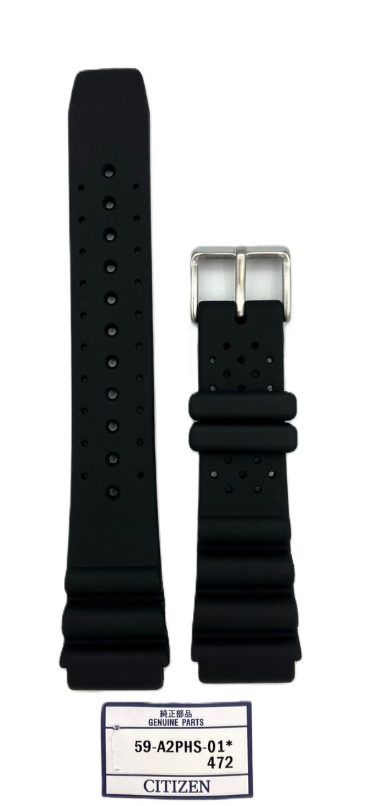 Citizen diver rubber strap black 20mm 59-A2PHS-01