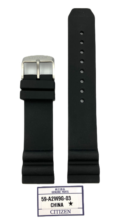 Citizen diver rubber strap black 22mm 59-A2W9G-03