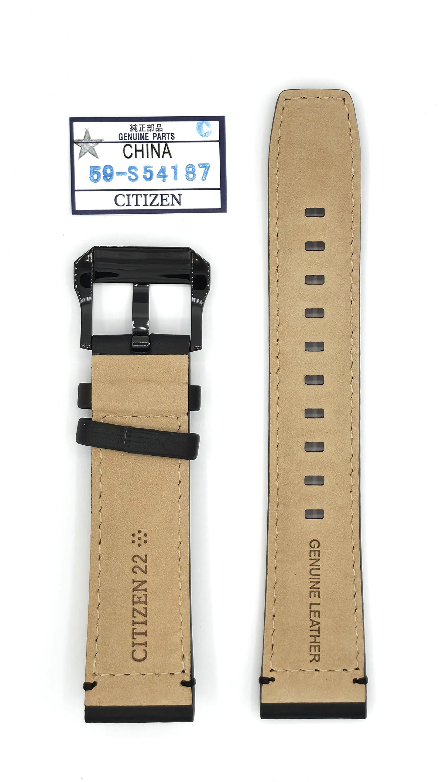 Citizen JY8085-14H Nahkaranneke musta 59-S54187