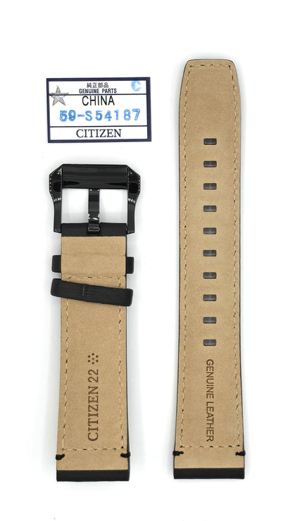 Citizen JY8085-14H Nahkaranneke musta 59-S54187