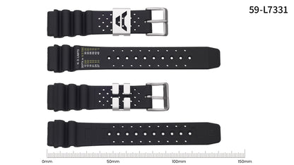 Citizen diver rubber strap black 19mm 59-L7331