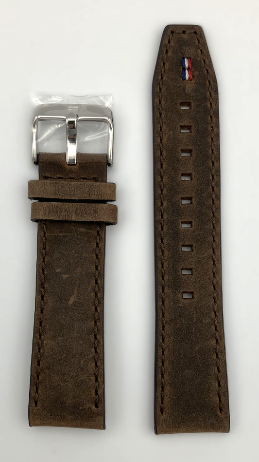 Nahkaranneke ruskea 22mm 1791344