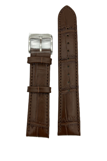 Leather strap brown 20mm croco imitation 1791357