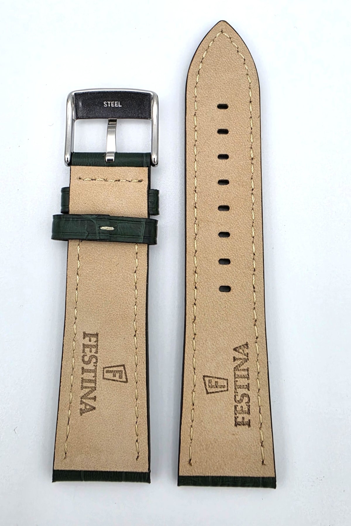Festina F20692/3 leather strap green 24mm BC11707