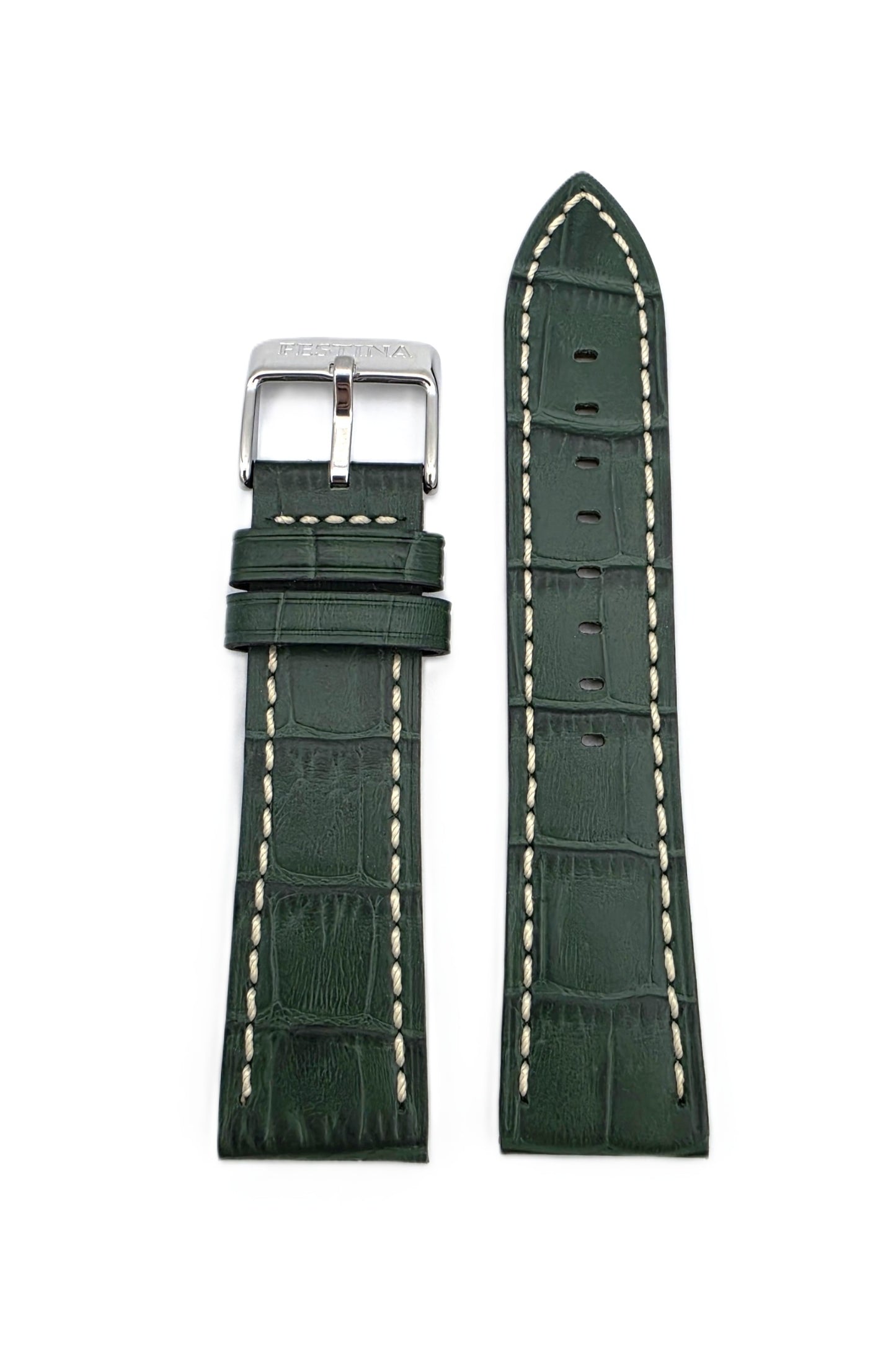 Festina F20692/3 leather strap green 24mm BC11707