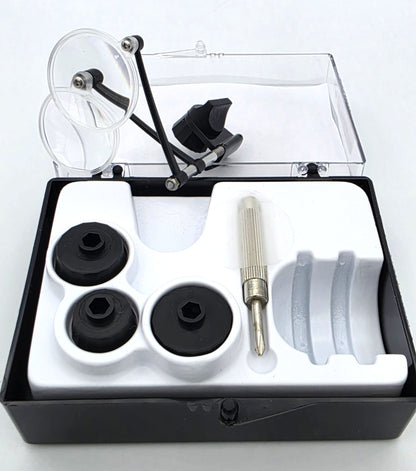 Double lateral eyeglass for spectacles, magnification 4x-7x-11x
