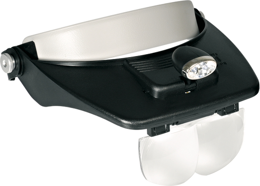Binocular magnifier with LED frontal lamp 1.2x, 1.8x, 2.5x, 3.5x
