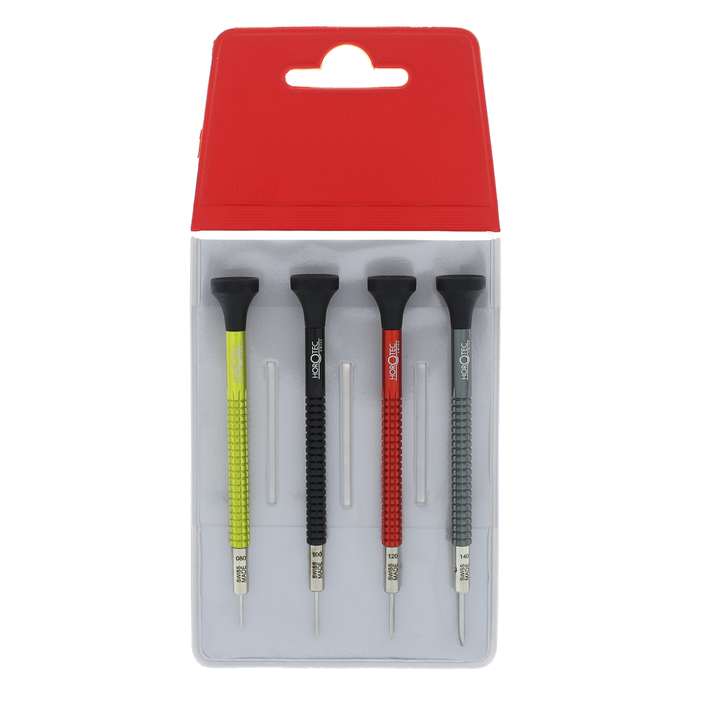 Watchmaker screwdriver set, 4 pieces, Ø 0.80 - 1.40 mm Horotec MSA01.020-G