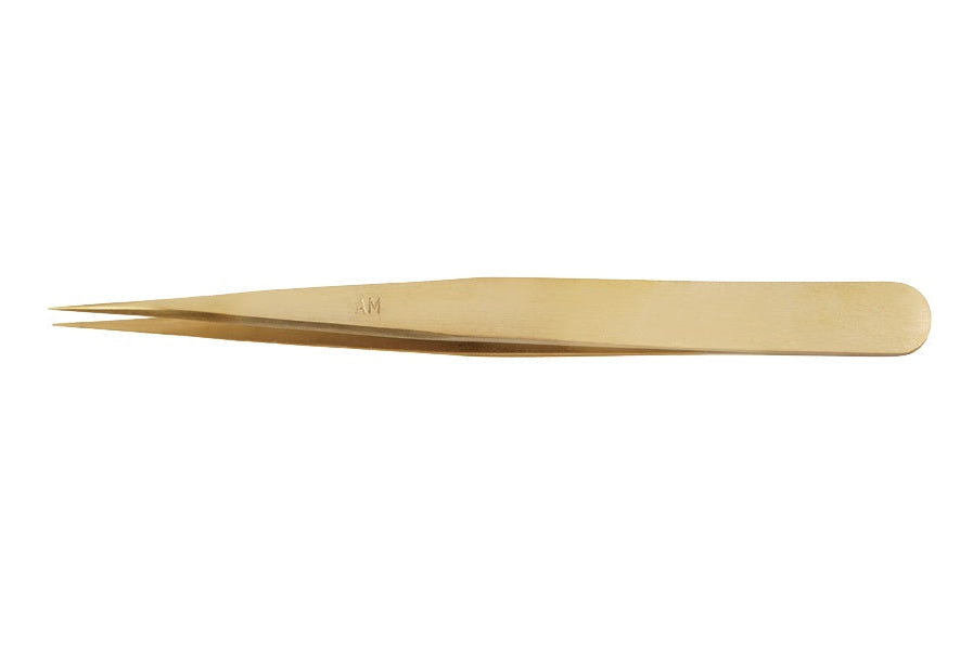 Brass tweezers antimagnetic Horotec MSA12.303-AM