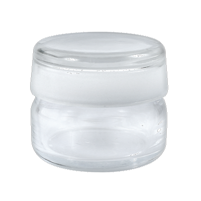 Glass cup with lid for benzine Ø 80mm Horotec MSA17.311