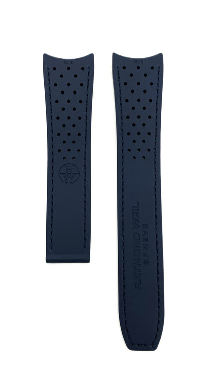 Rubber strap dark blue Raymond Weil 2760, no clasp SU2203-2760-18