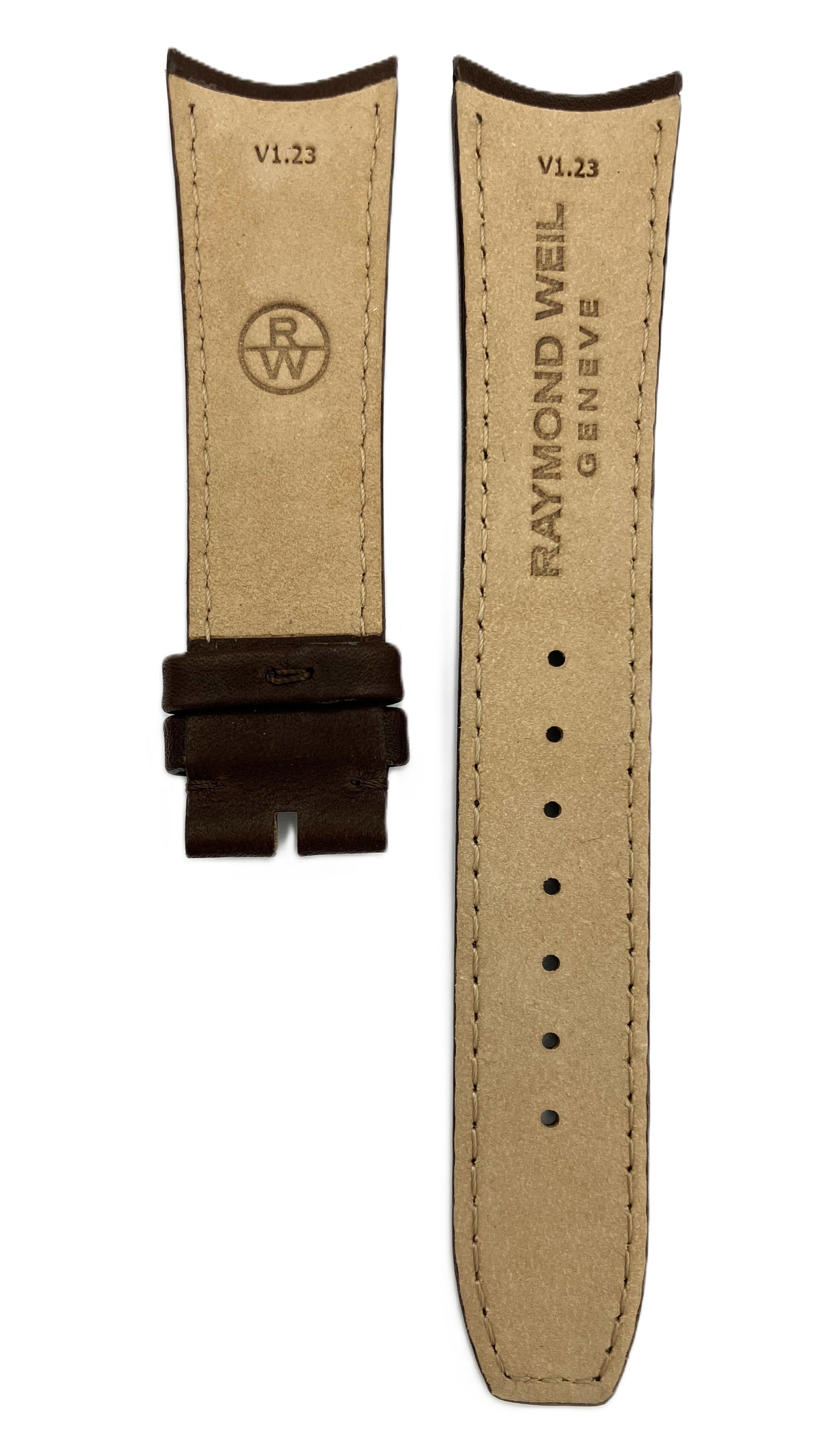 Nahkaranneke ruskea Raymond Weil Freelancer 22mm, ei lukkoa SV2212-2780-R-8