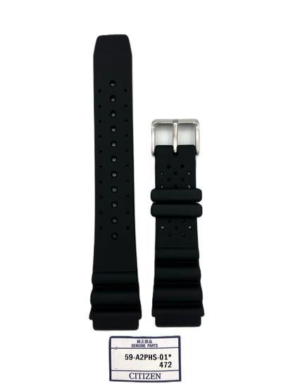 Citizen diver rubber strap black 20mm 59-A2PHS-01